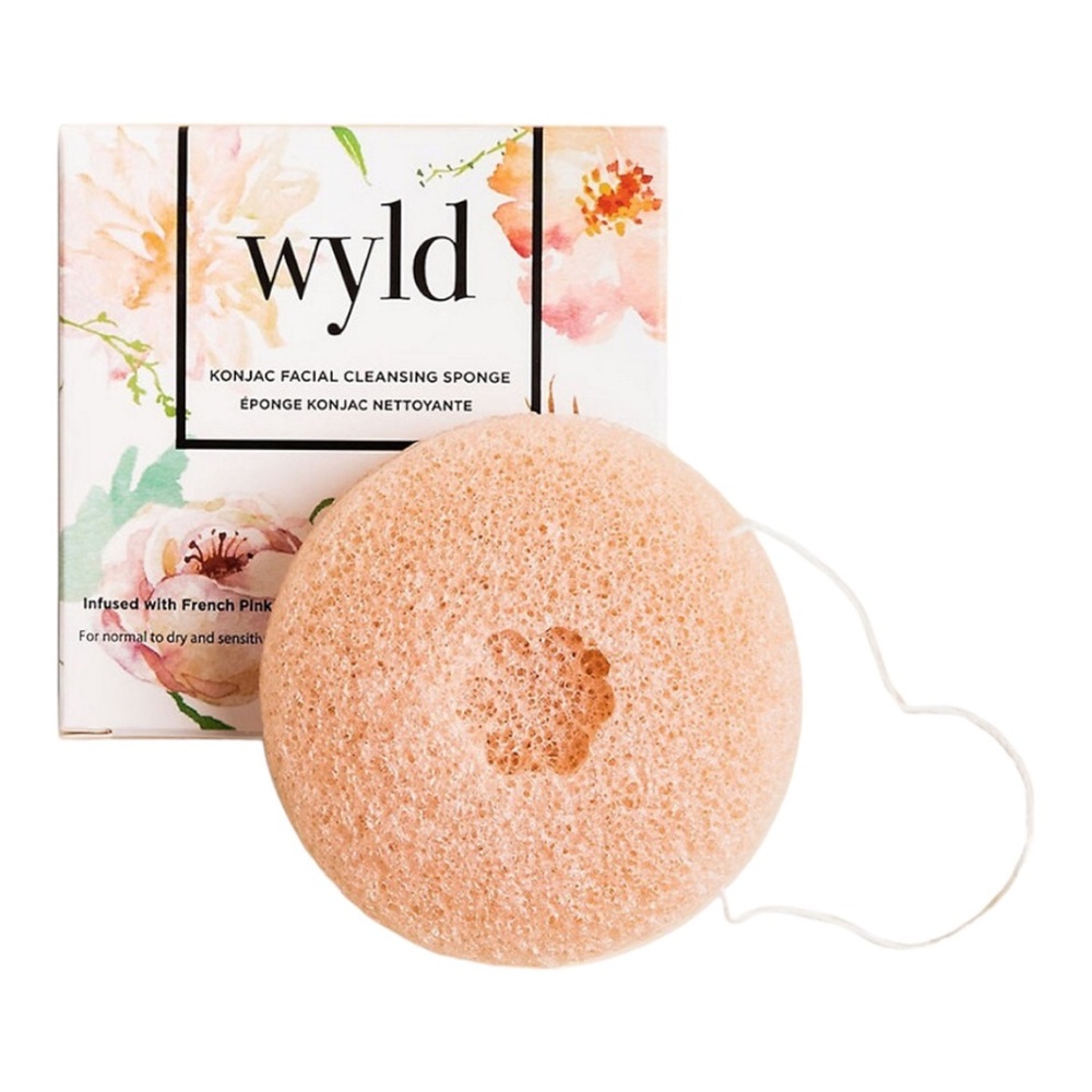 WYLD SKINCARE KONJAC SPONGE FRENCH PINK CLAY - BNIB